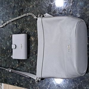 Coach bag and matching Coach wallet (gray)